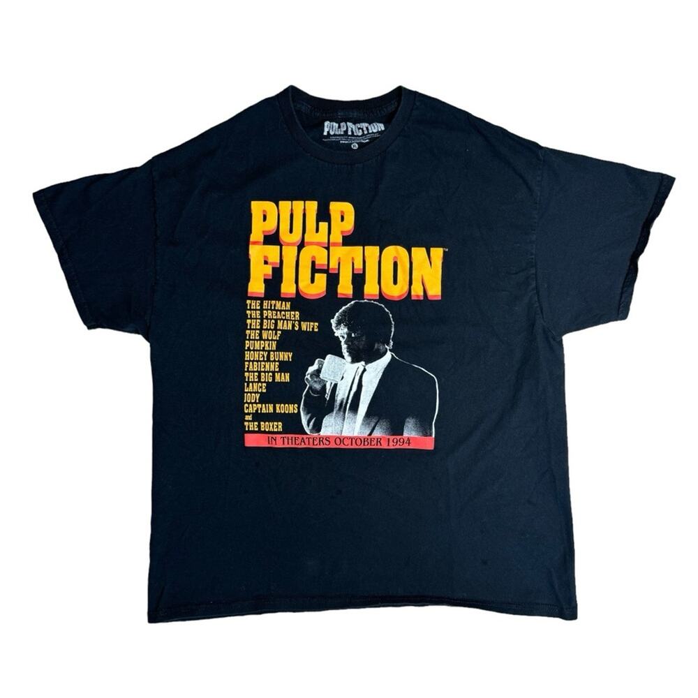 PULP FICTION Black Short Sleeve Crew Neck T-Shirt Men’s